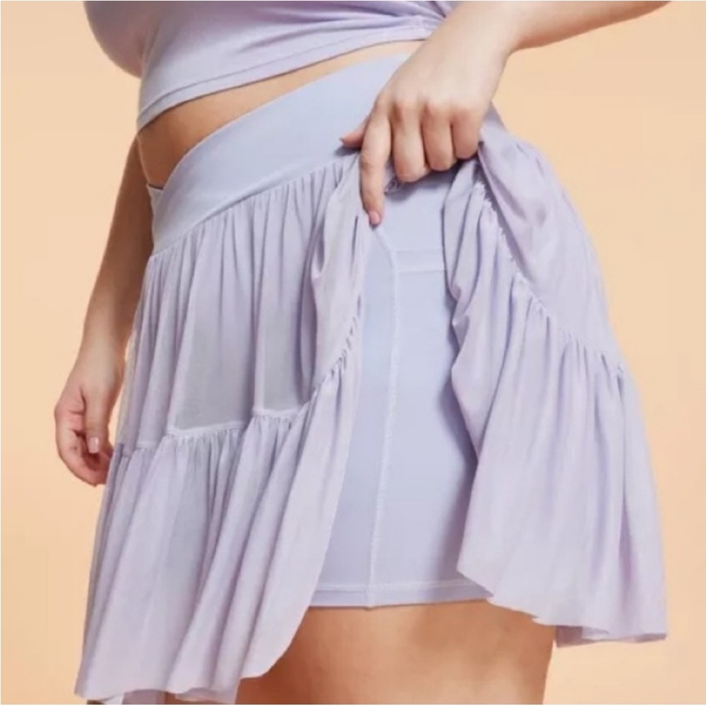Blogilates Womens 2X Ballerina Evening Haze Light Purple Athletic Skort Skirt - Picture 3 of 3